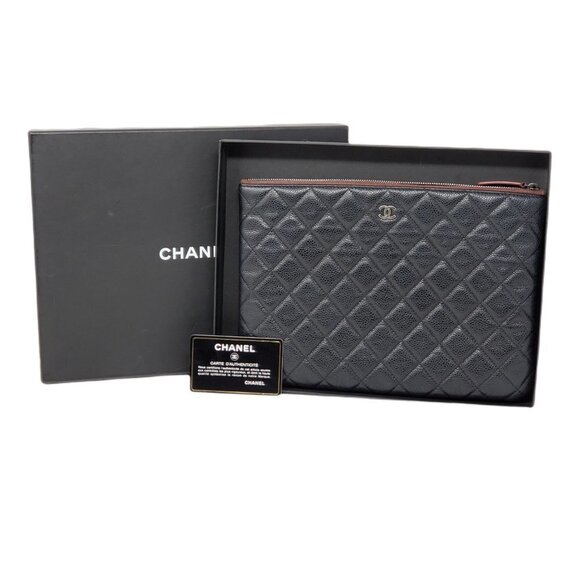 Chanel CC Caviar Quilted Cosmetic / Clutch Bag - Picture 3 of 14